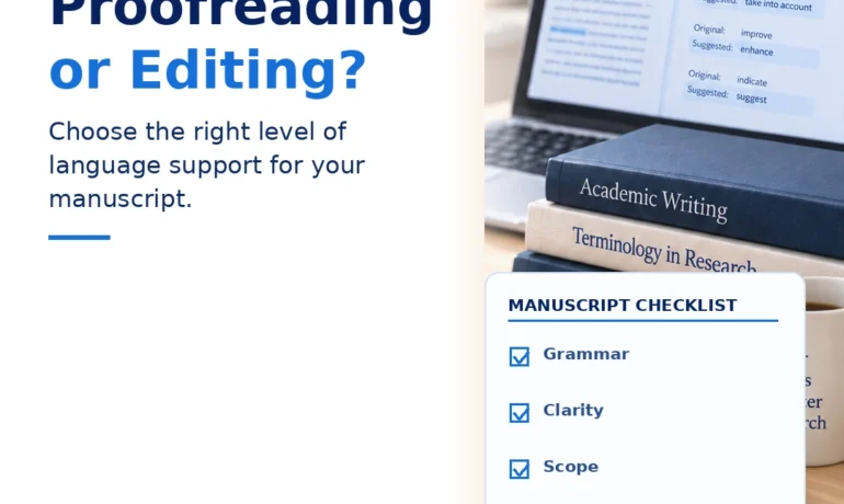 Academic proofreading vs editing guide for choosing the right manuscript language service