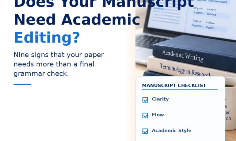 Signs that a research manuscript needs academic editing rather than proofreading
